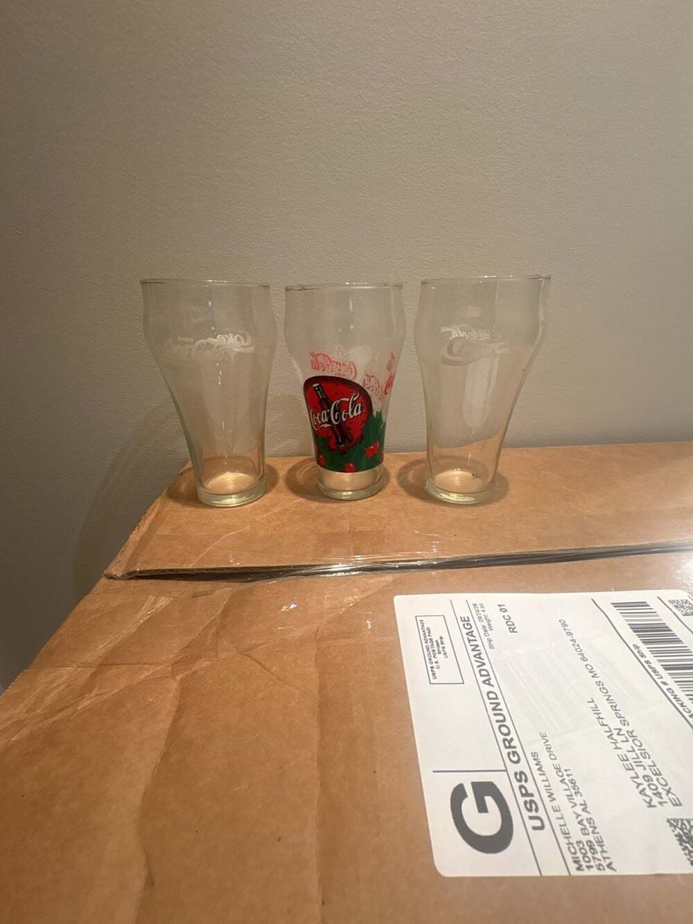 Coca Cola Glass Tumbler Set 3 Pcs